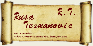 Rusa Tešmanović vizit kartica